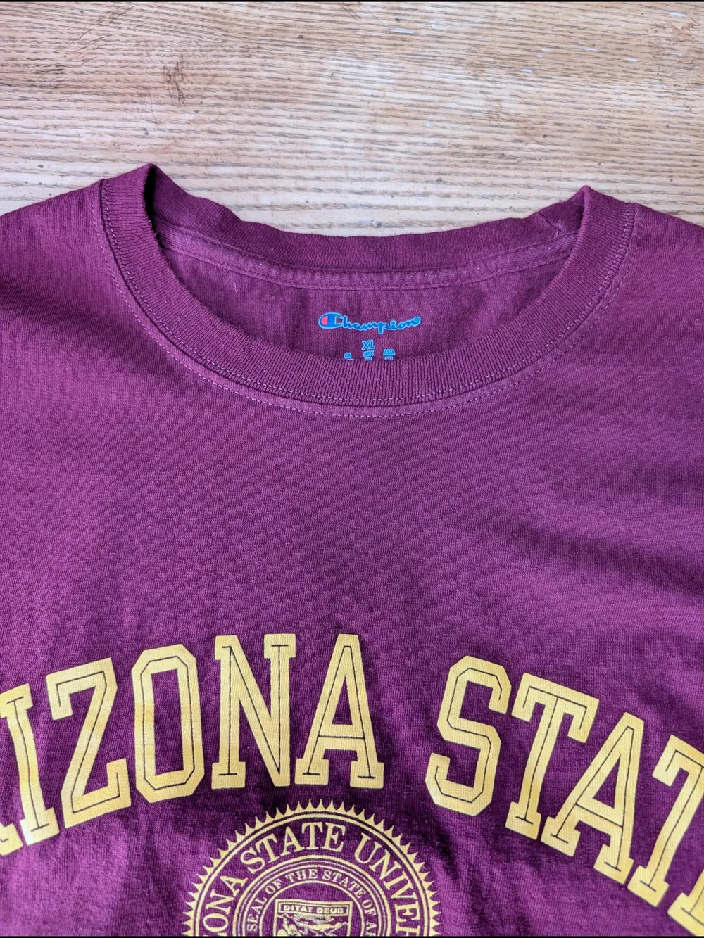 Champion Arizona State University Maroon and Gold Alumni T-Shirt - Picture 2 of 3